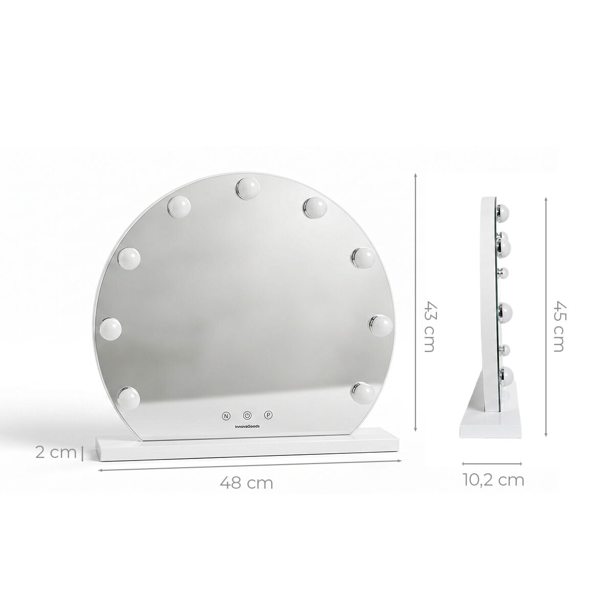 Miroir Hollywood rond Gloette 9 LED – vue 6